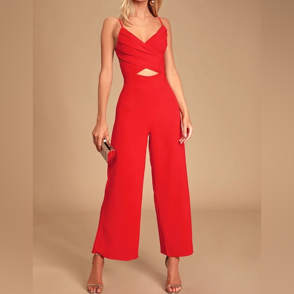 Lulu’s red jumpsuit